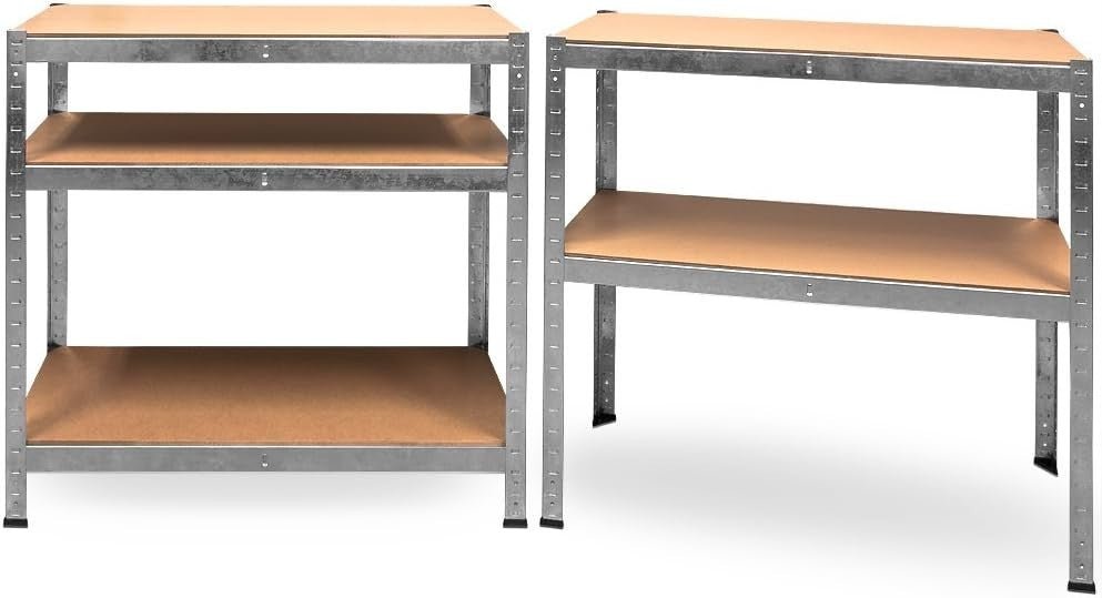 5 - Tier Heavy Duty Garage Shelf 180x90x40cm Adjustable Galvanised Metal - Kwikley