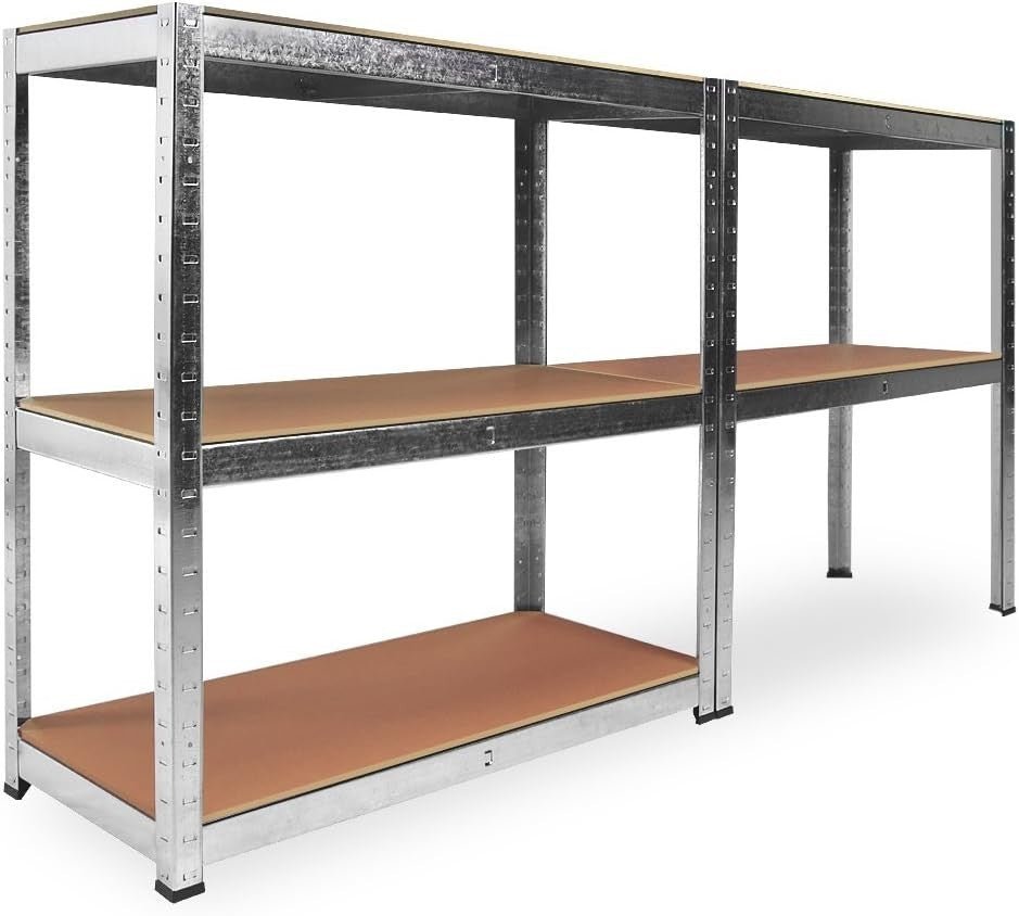 5 - Tier Heavy Duty Garage Shelf 180x90x40cm Adjustable Galvanised Metal - Kwikley