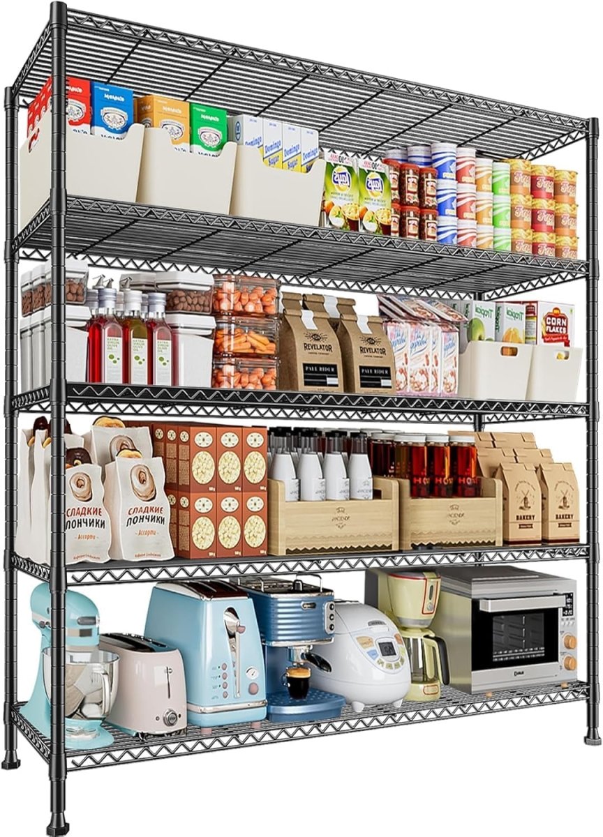 5 Tier Heavy Duty Storage Shelf 115x45x180cm Metal Rack - Kwikley