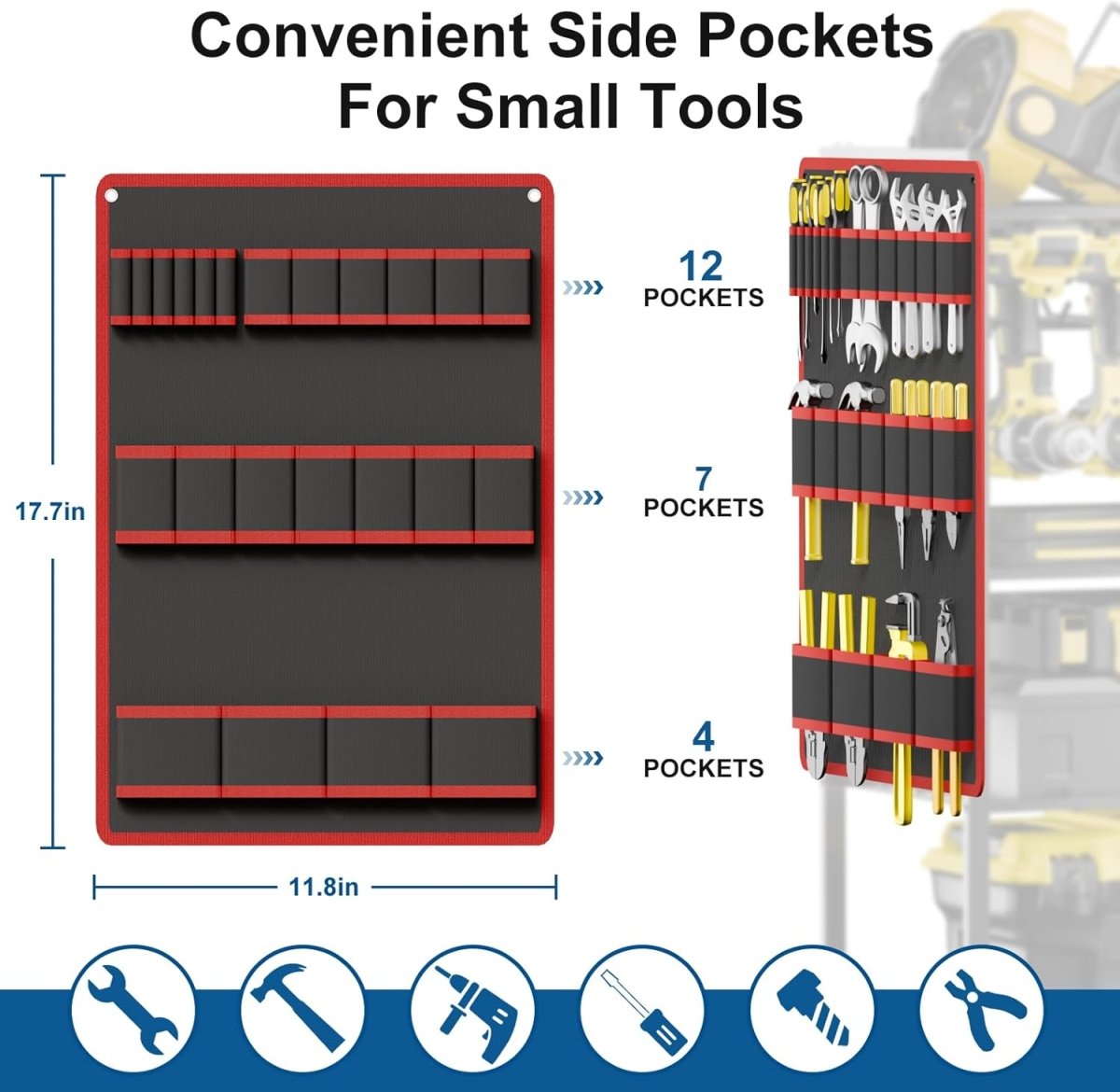 5 Tier Power Tool Organizer Cart on Wheels Heavy Duty Rack - Kwikley