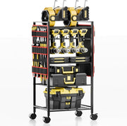 5 Tier Power Tool Organizer Cart on Wheels Heavy Duty Rack - Kwikley