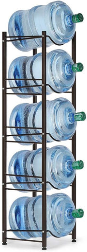 5 Tier Water Jug Rack 5 Gallon Bottle Holder Steel Storage - Kwikley