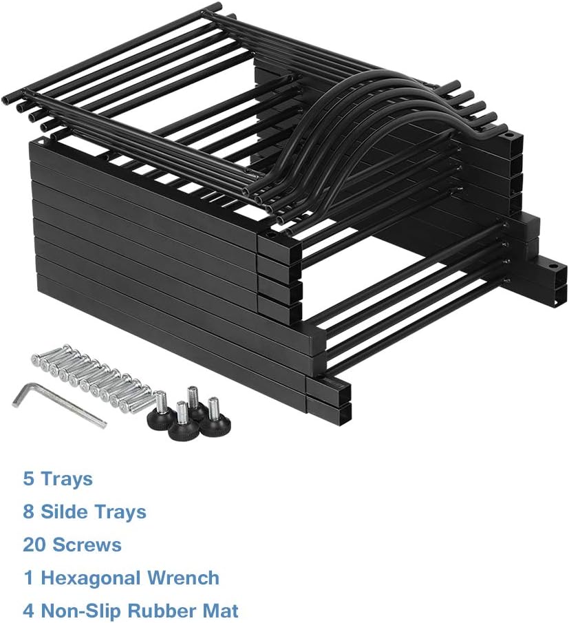 5 Tier Water Jug Rack 5 Gallon Bottle Holder Steel Storage - Kwikley