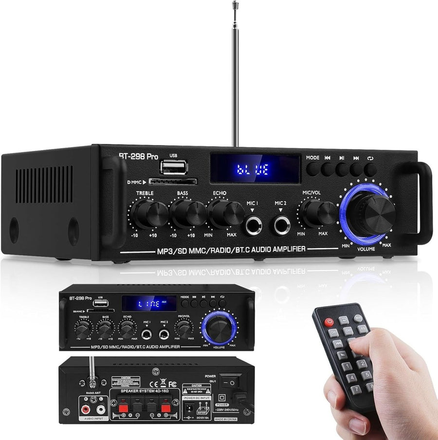 5.0 Bluetooth Speaker Receiver 298Pro 400W RMS Home Stereo - Kwikley