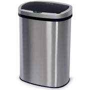 50L Automatic Sensor Kitchen Bin Stainless Steel Touch - Free Silver - Kwikley