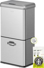 50L Dual Compartment Motion Sensor Kitchen Bin Stainless Steel - Kwikley