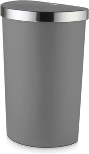 50L Motion Sensor Kitchen Bin Grey Stainless Trim Soft Close - Kwikley