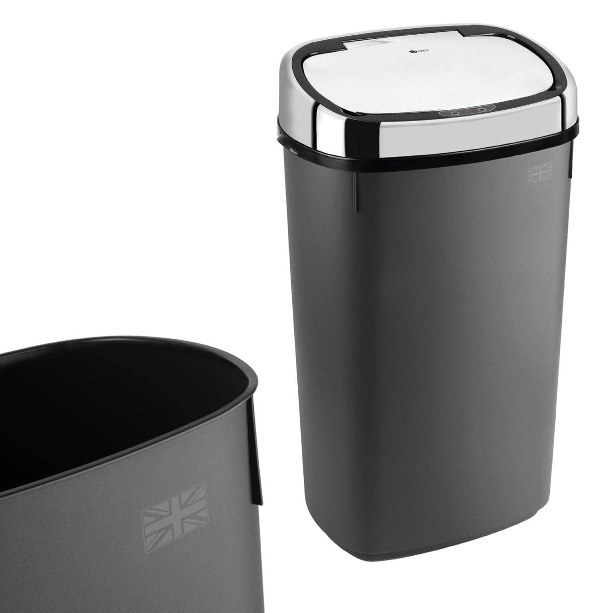 50L Touchless Kitchen Bin Automatic Sensor Anthracite Chrome - Kwikley