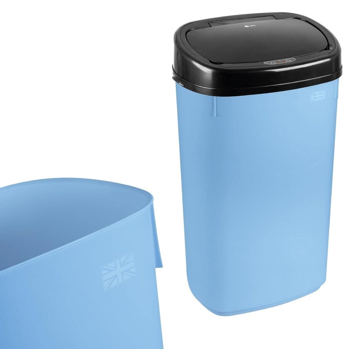 50L Touchless Kitchen Bin Automatic Sensor Pale Blue Black Lid - Kwikley