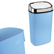 50L Touchless Kitchen Bin Automatic Sensor Pale Blue Chrome - Kwikley