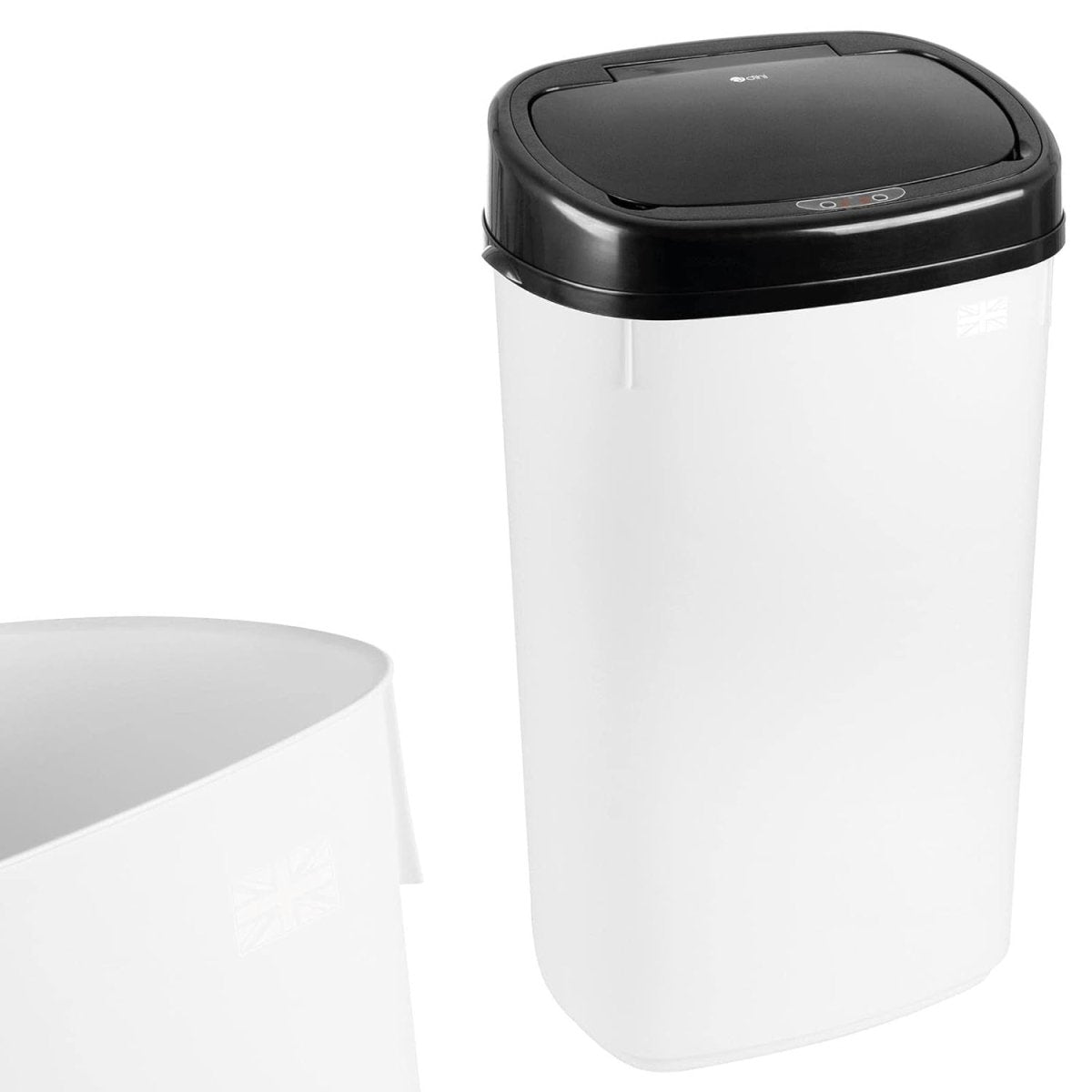 50L Touchless Kitchen Bin Automatic Sensor White Black Lid - Kwikley