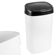 50L Touchless Kitchen Bin Automatic Sensor White Black Lid - Kwikley