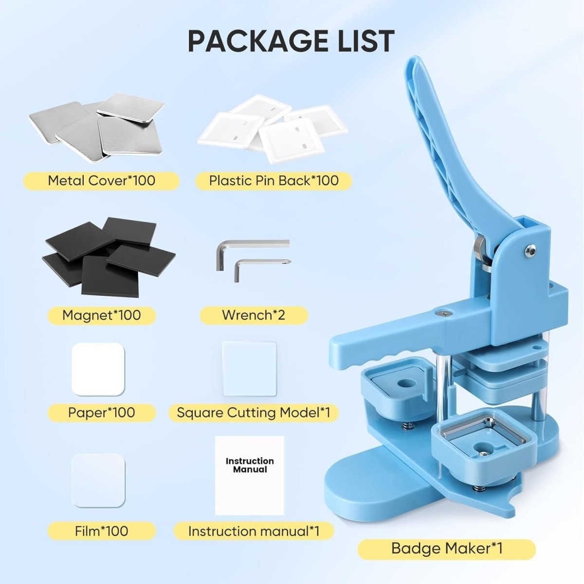 50mm Fridge Magnet Button Maker Press Kit DIY Photo Magnet Machine Set - Kwikley