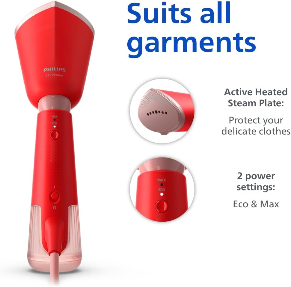 Handheld Clothes Steamer 1400W 24g Steam Adjustable Head Fast