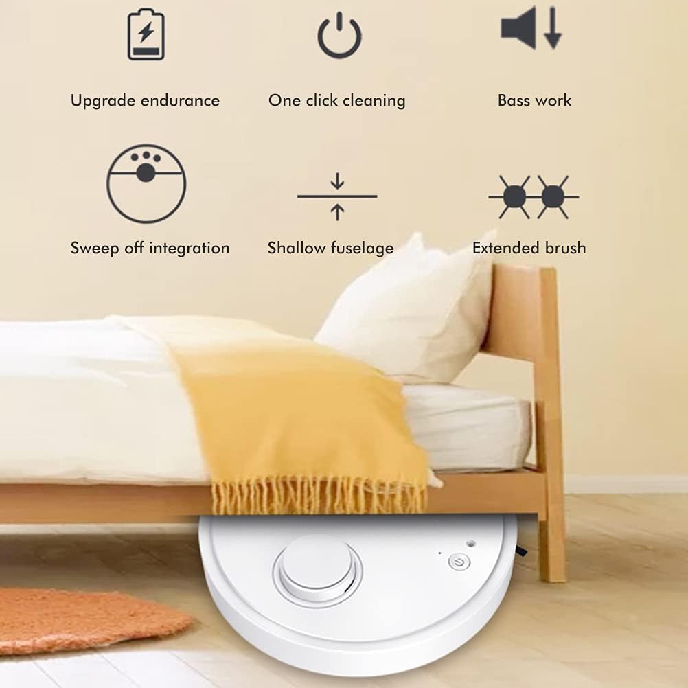 Robot Vacuum Mop 1500Pa Slim 6.8cm Auto Clean Quiet 70min