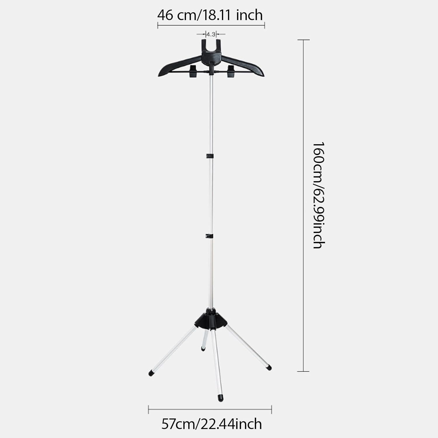 Clothes Steamer Stand Foldable Rack with Ironing Board Stable Base