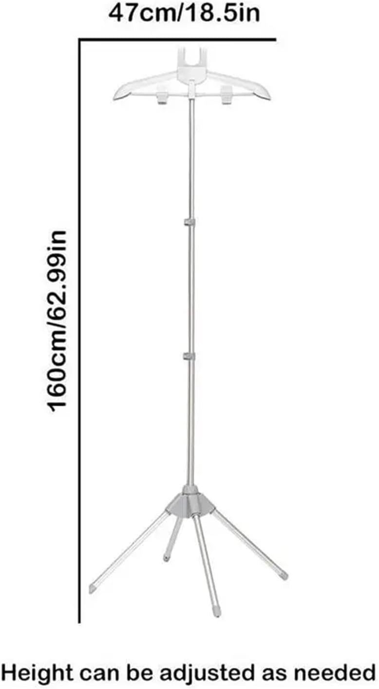 Clothes Steamer Stand Adjustable Folding Garment Rack Portable