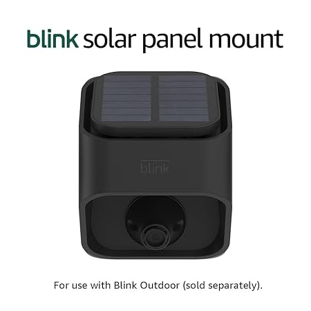 Solar Panel Mount for Outdoor Security Camera Black