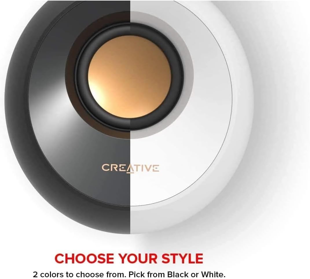 USB Powered Desktop Speakers Stereo PC Laptop Audio Pebble Design