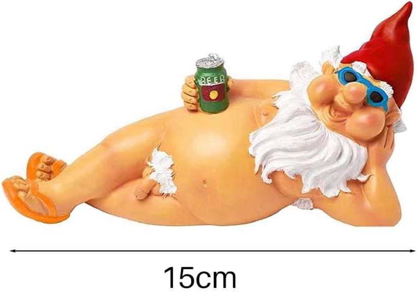Funny Naughty Garden Gnome Couple Resin Outdoor Lawn Decor