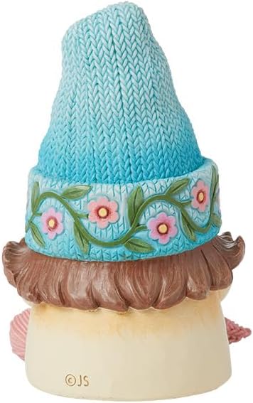 Knitting Gnome Figurine Hand Painted Folk Art Decor Gift