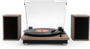 Vinyl Record Player with Stereo Bluetooth Speakers Oak