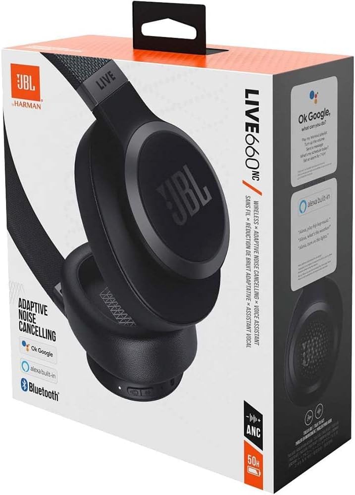 Wireless Bluetooth Noise Cancelling Headphones 50H Playtime Bass