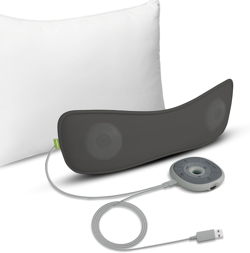 Pillow Speaker Bluetooth Sleep Headphones White Noise AUX Timer