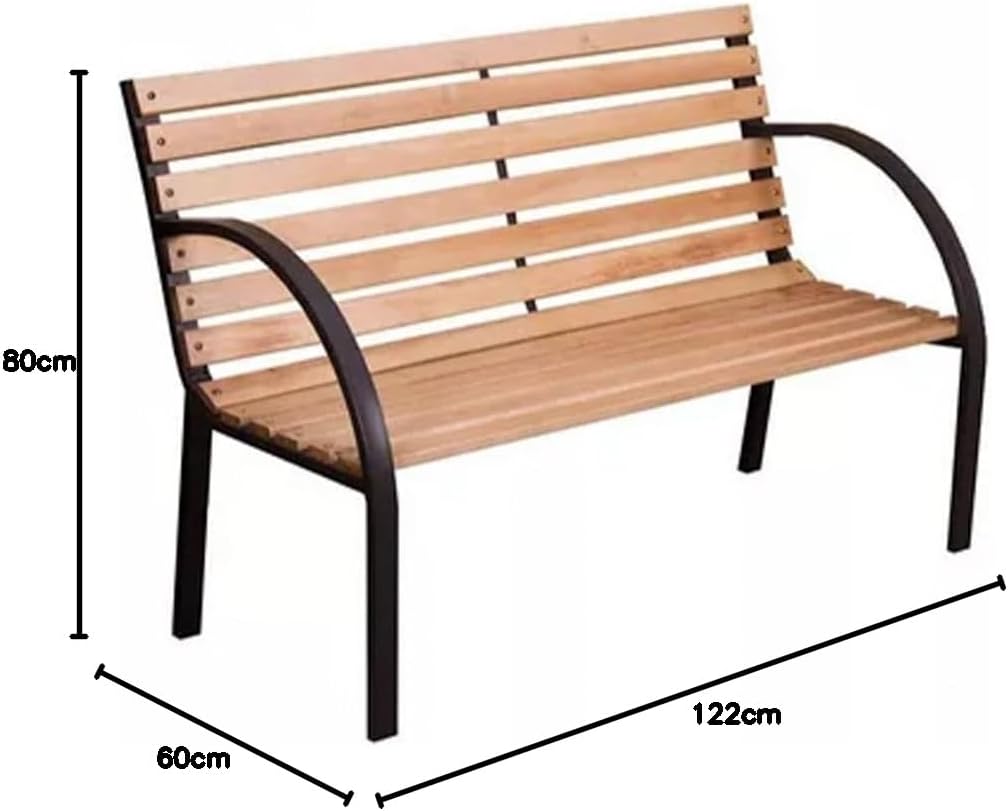 3 Seater Wooden Garden Bench Pine Outdoor Patio Seat w/Cover