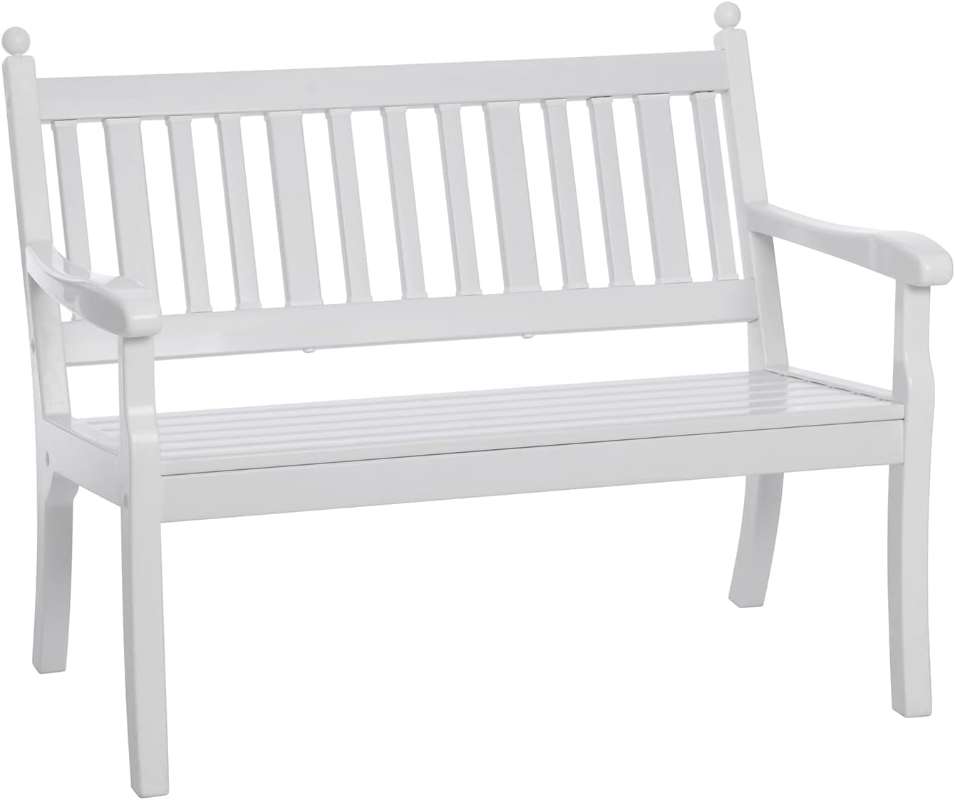 2 Seater Plastic Garden Bench Weatherproof Outdoor Patio Seat