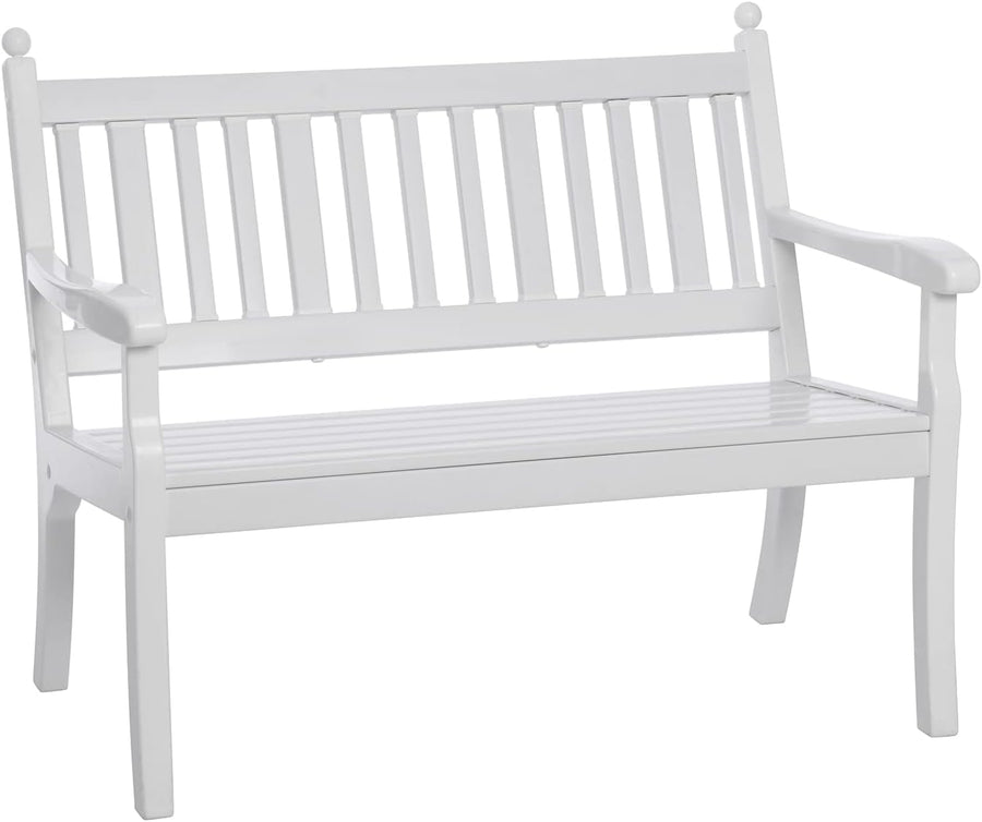 2 Seater Plastic Garden Bench Weatherproof Outdoor Patio Seat