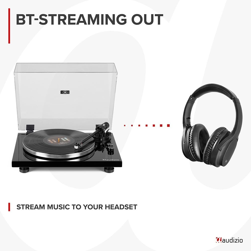 Wireless Bluetooth Vinyl Turntable Hi-Fi Record Player Dual Speed