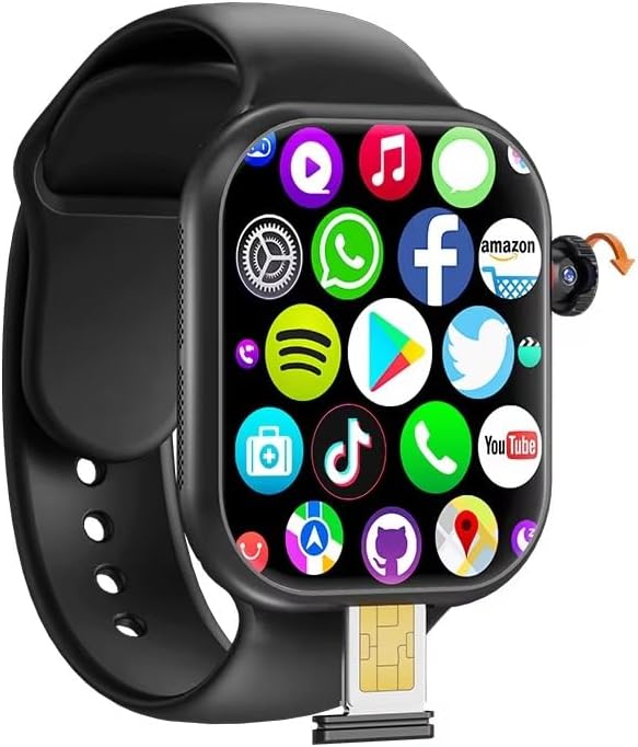4G LTE Smart Watch 64GB Camera GPS AMOLED Black
