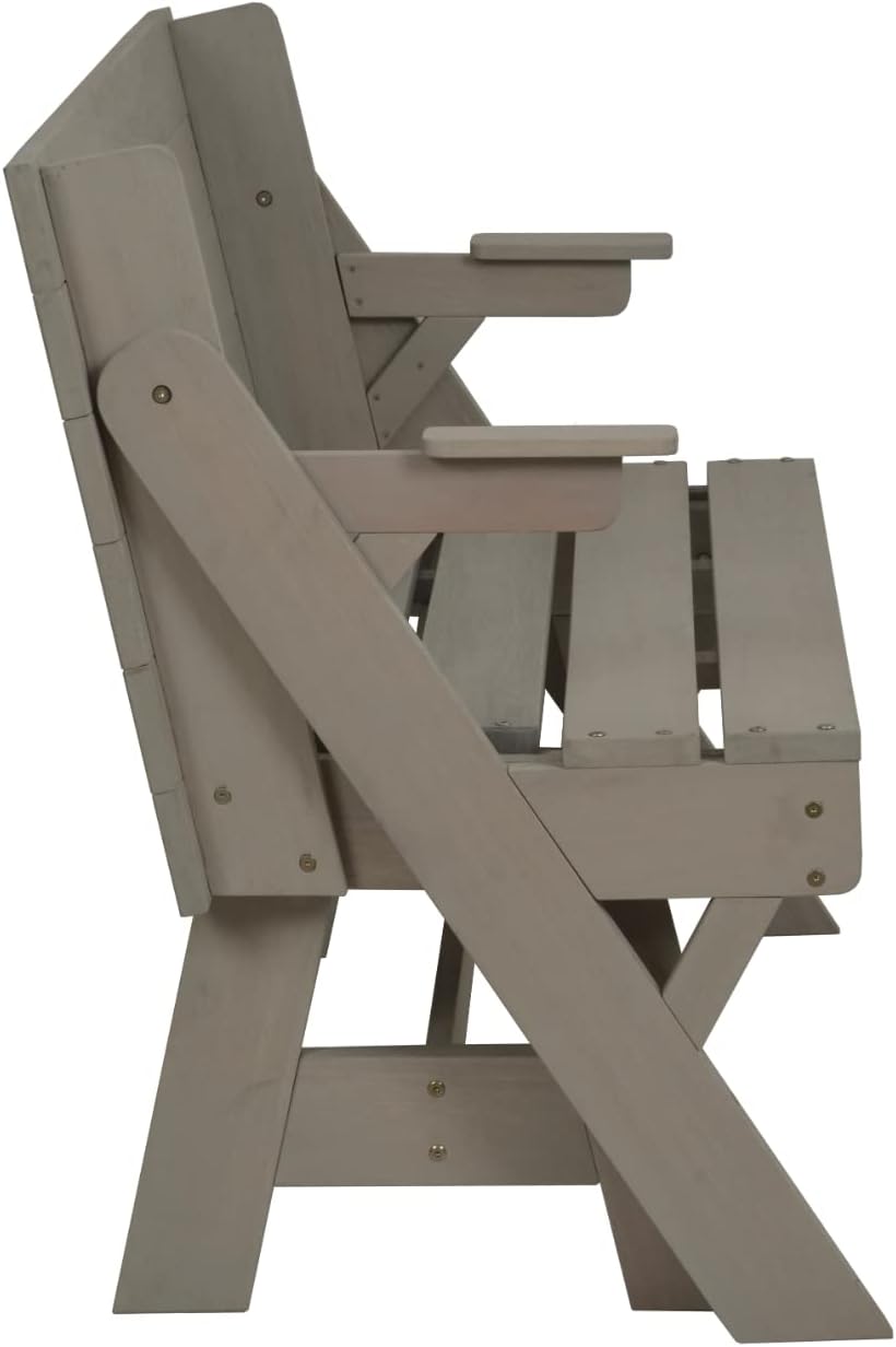 2 in 1 Wooden Picnic Table Bench Folding Garden Seat Eucalyptus