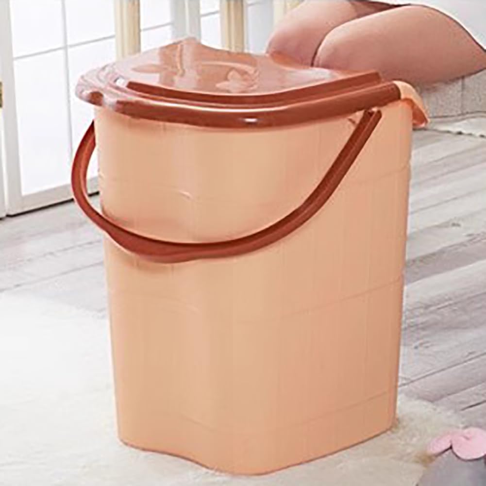 Extra Deep Foot Soak Tub with Wheels Calf Spa Basin Drain System