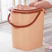 Extra Deep Foot Soak Tub with Wheels Calf Spa Basin Drain System