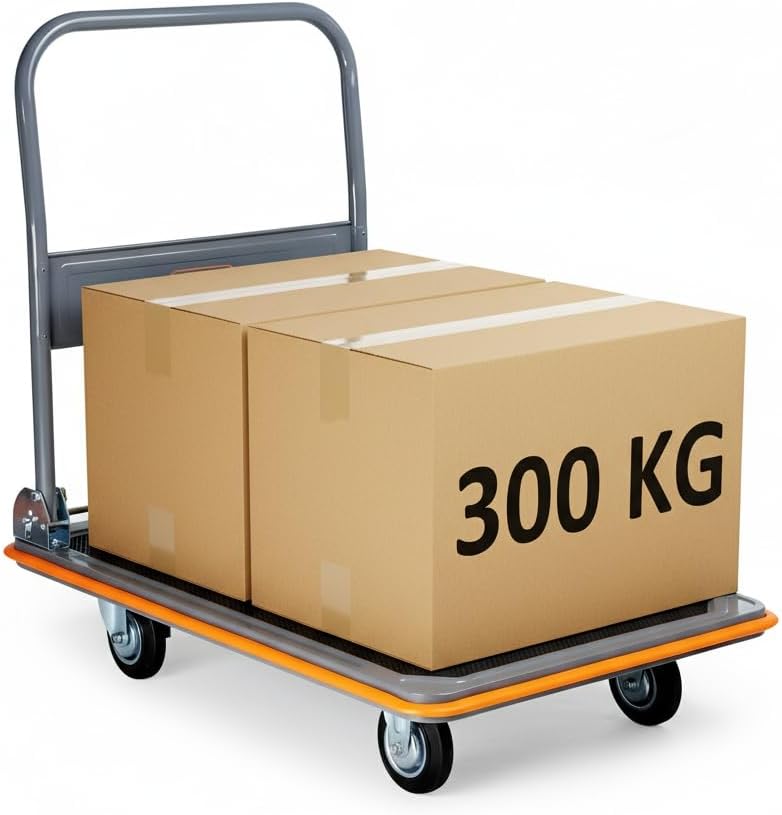 Heavy Duty Folding Platform Trolley 300KG Hand Truck Black