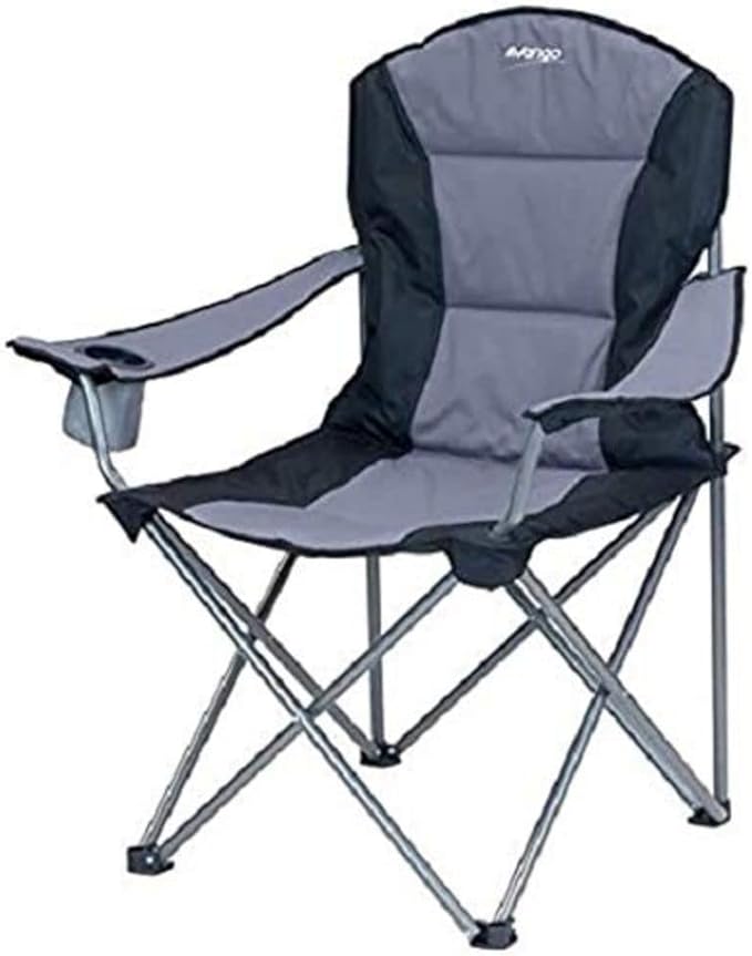 XL Padded Camping Chair 180kg Extra Wide Folding