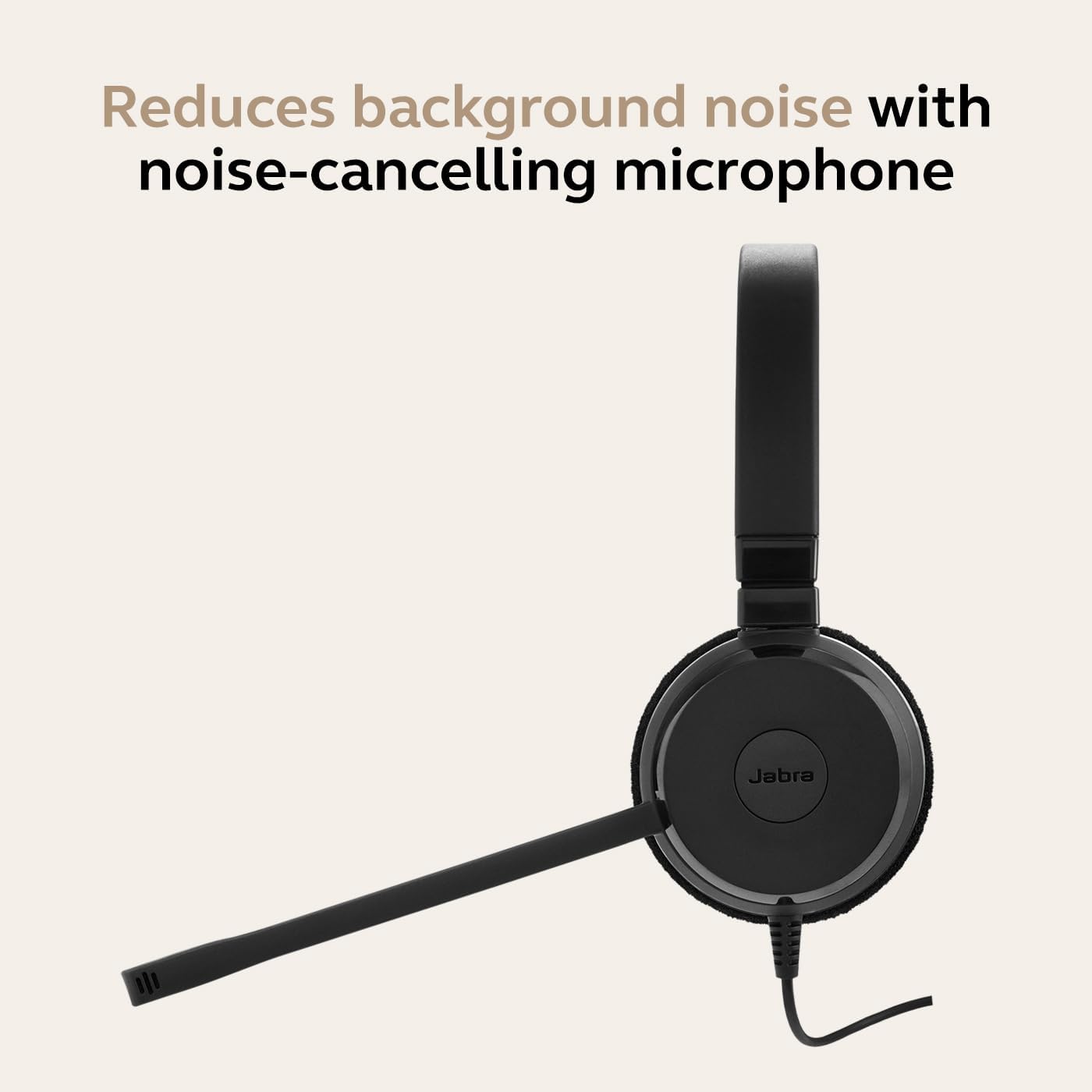USB Office Headset with Mic Mono On Ear Noise Cancelling VoIP