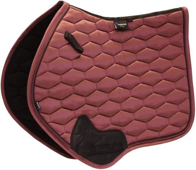 Burgundy Satin Jump Saddle Pad 17 18 Inch Honeycomb Quilted