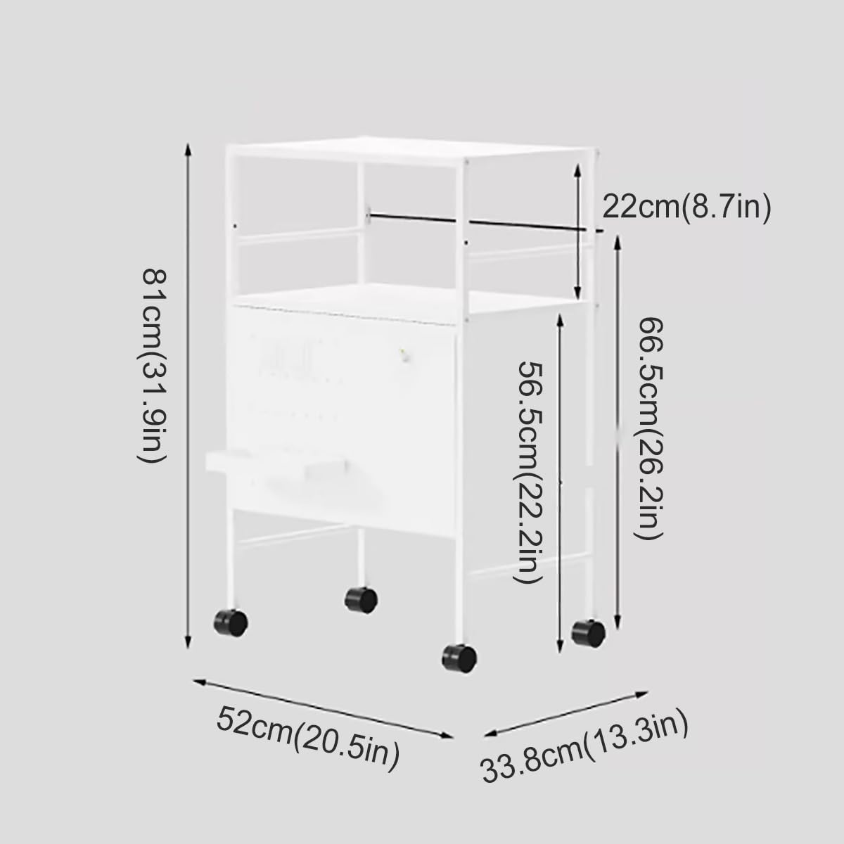 Robot Vacuum Storage Rack Mobile Cabinet Stand Adjustable Shelves