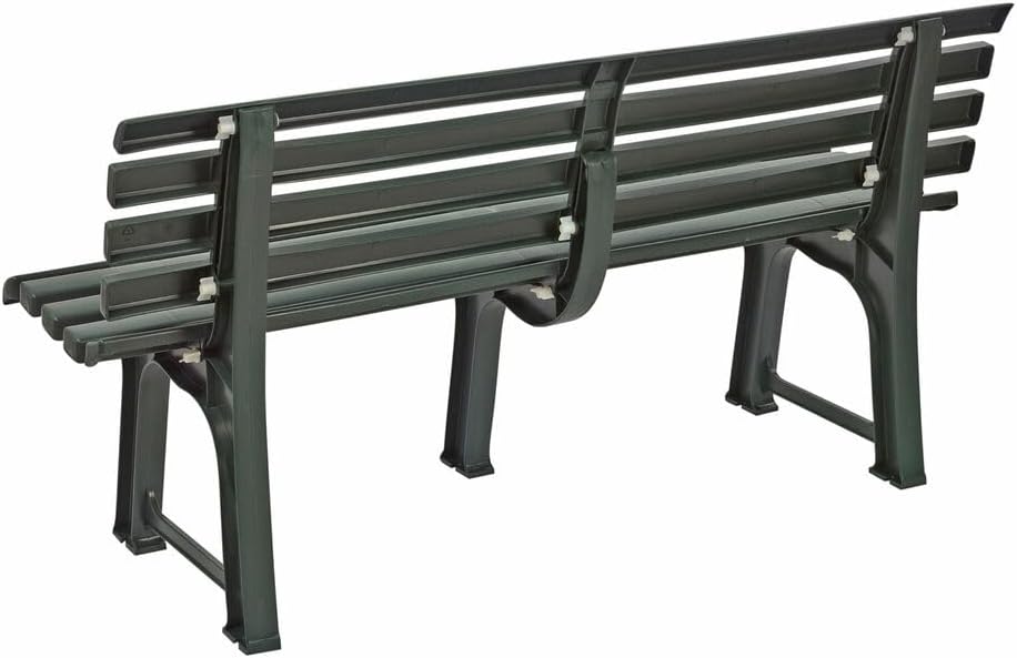 3 Seater Plastic Garden Bench Weatherproof Outdoor Patio Seat