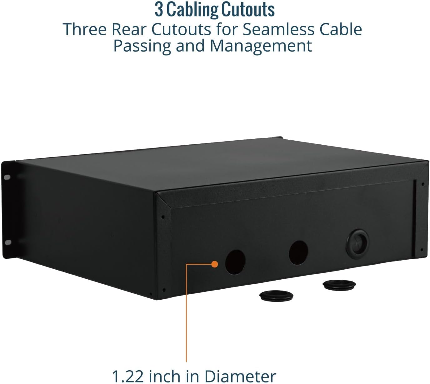 3U 19in Lockable Rack Drawer Steel Cabinet Mount
