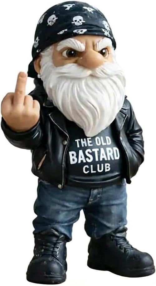 Funny Grumpy Old Man Gnome Statue Rude Desk Decor Novelty Gift