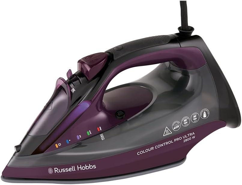 2800W Steam Iron Ceramic Soleplate 195g Steam Boost 380ml Tank