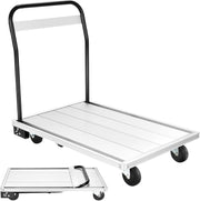 350KG Folding Platform Trolley Aluminium Flatbed Push Cart