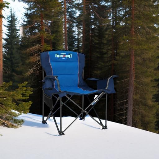 Oversized Camping Chair 450lb Cooler Bag High Back Blue