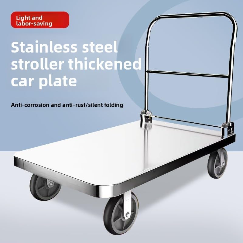 150KG Stainless Steel Platform Truck Folding Push Cart