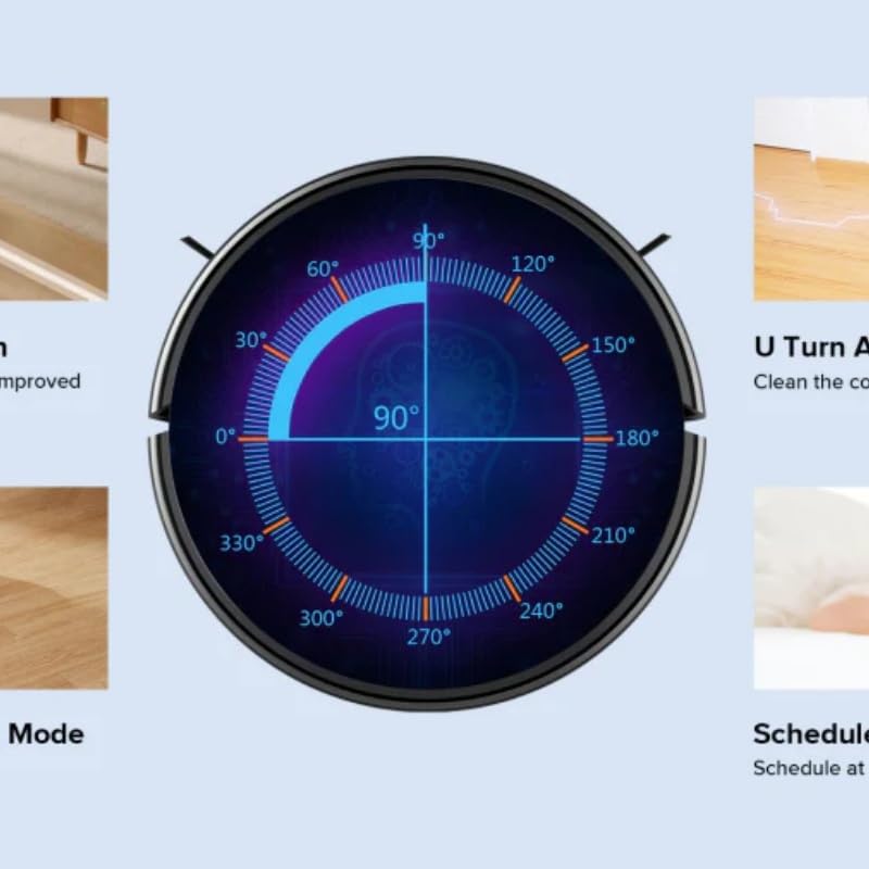 Robot Vacuum 4000Pa Smart Mapping WiFi App Long Runtime Clean