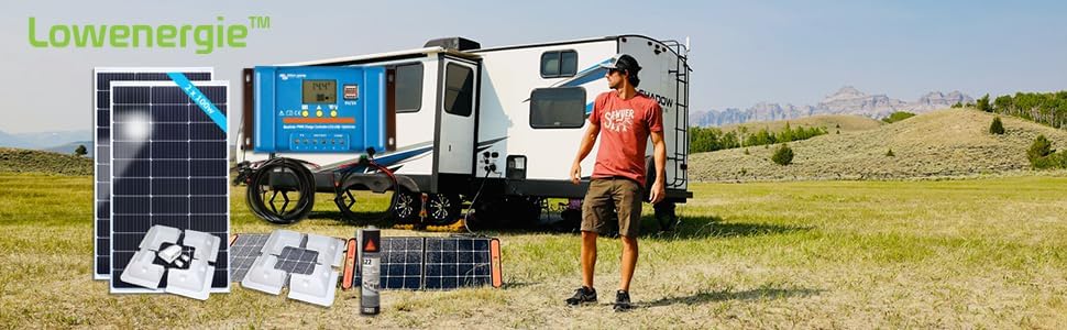 200W Solar Panel Kit PWM Controller Campervan Boat 12V